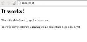 página por defecto de servidor web apache en Debian